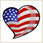American Heart machine embroidery design