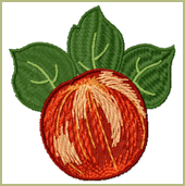 Apple #3 machine embroidery design