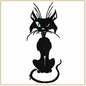 Black Cat machine embroidery design