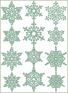 6 Celtic Snowflakes