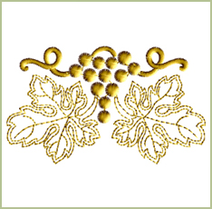 Grape Vine Gold Element 2 machine embroidery design