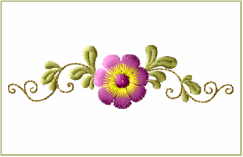 Floral Vignette machine embroidery design