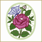 Rose Lace Medallion machine embroidery design