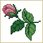 Small Rose machine embroidery design