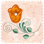 Tulip Applique machine embroidery design