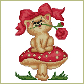 Valentine Kitty machine embroidery design
