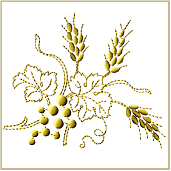 Wheat & Grapes 2 machine embroidery design