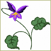 Wild Violet machine embroidery design