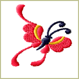 Japanese Butterfly machine embroidery design